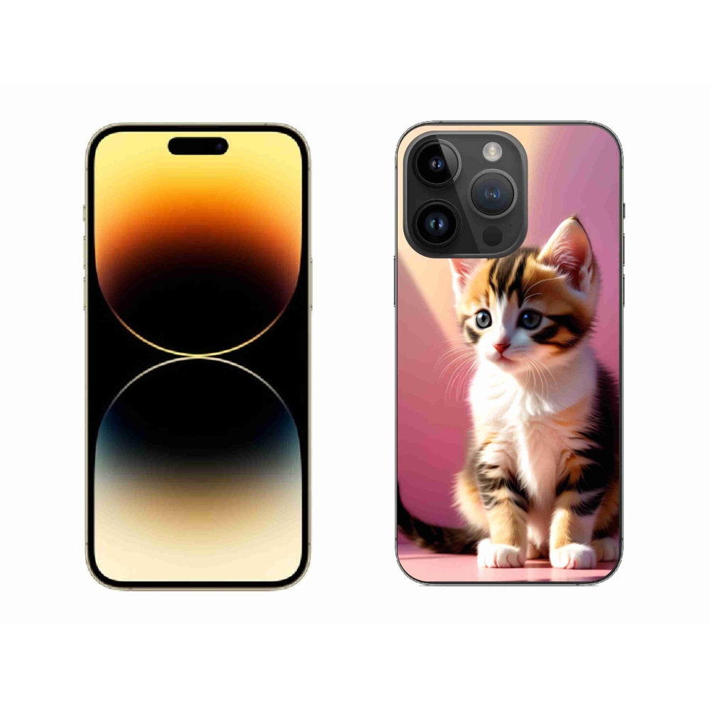 Gélový kryt mmCase na iPhone 14 Pro Max - zvedavé mačiatko 2