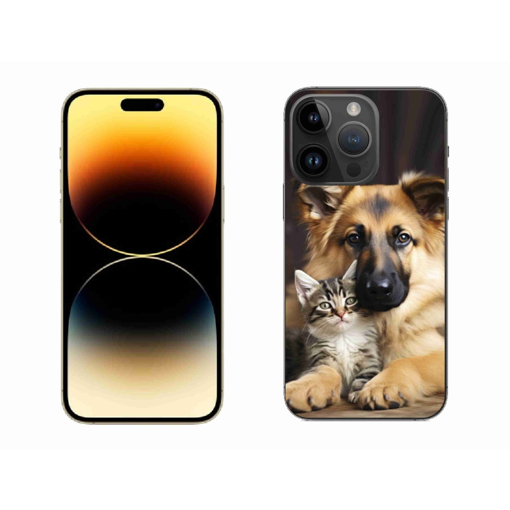 Gélový kryt mmCase na iPhone 14 Pro Max - zvieracie priateľstvo