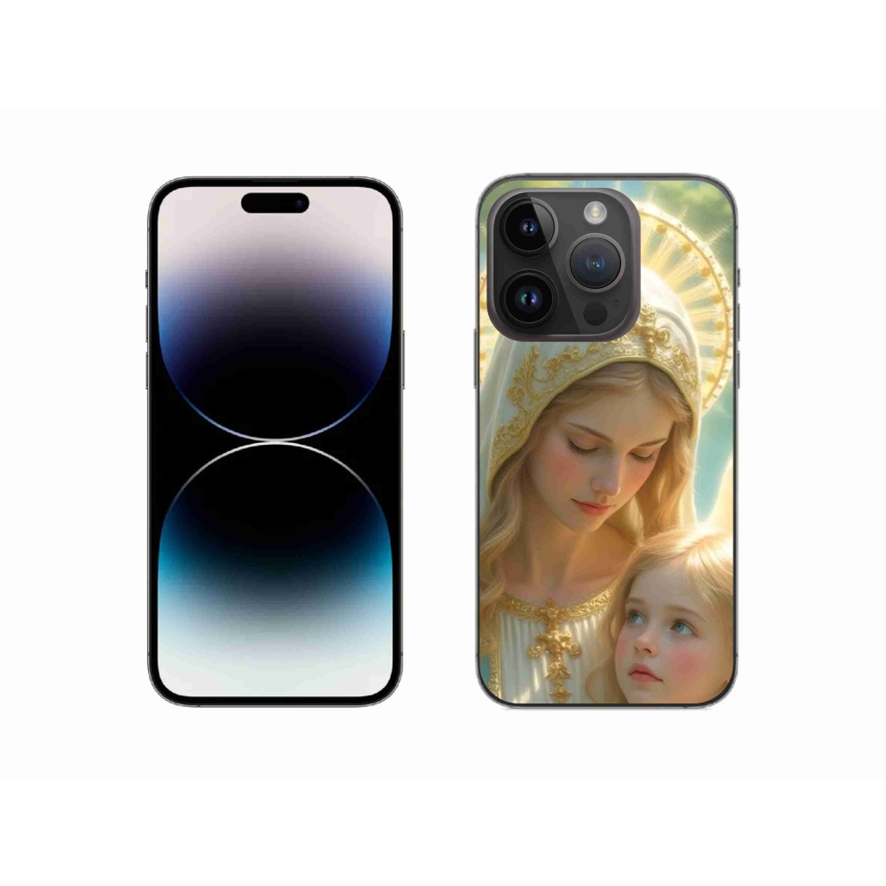 Gélový kryt mmCase na iPhone 14 Pro - náboženský motív 2