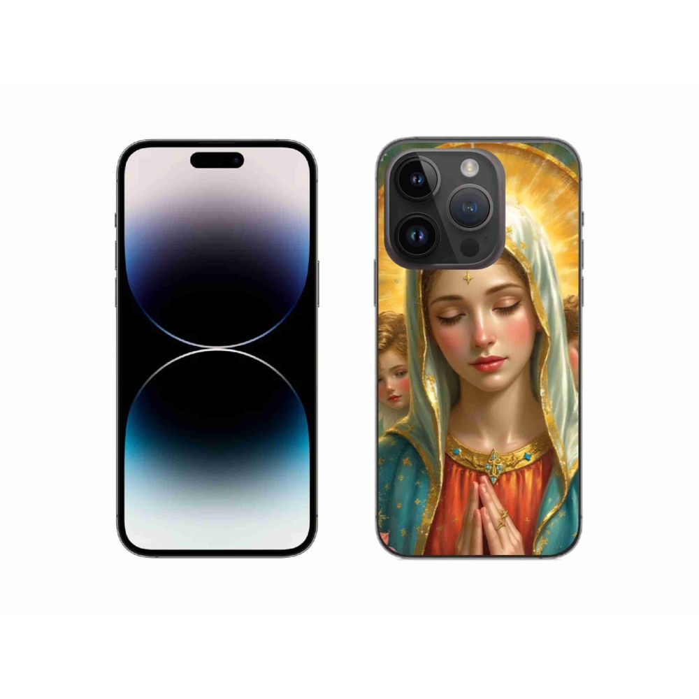 Gélový kryt mmCase na iPhone 14 Pro - náboženský motív 3