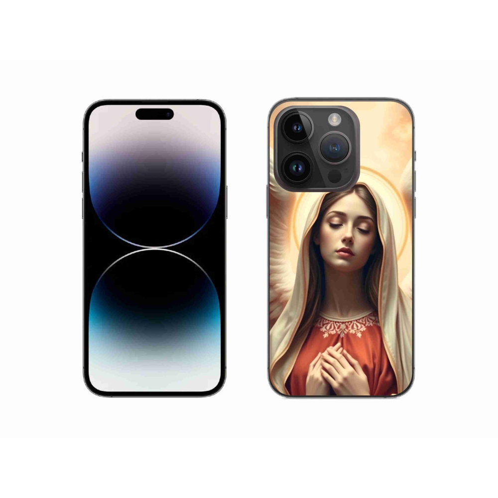 Gélový kryt mmCase na iPhone 14 Pro - náboženský motív