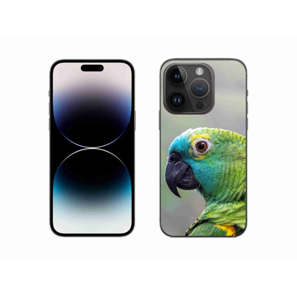 Gélový kryt mmCase na iPhone 14 Pro - papagáj amazončan
