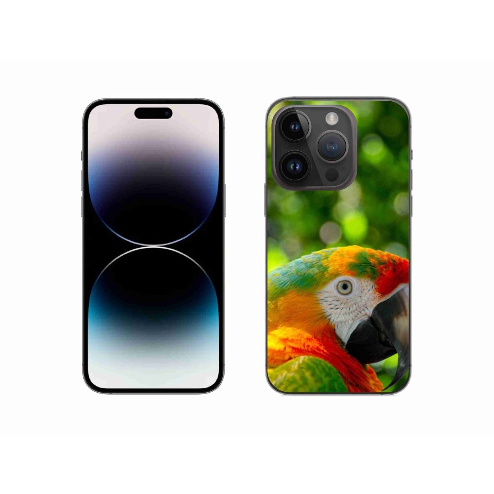 Gélový kryt mmCase na iPhone 14 Pro - papagáj ara 3