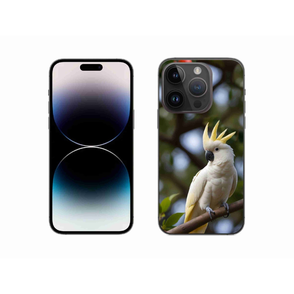 Gélový kryt mmCase na iPhone 14 Pro - papagáj kakadu 3