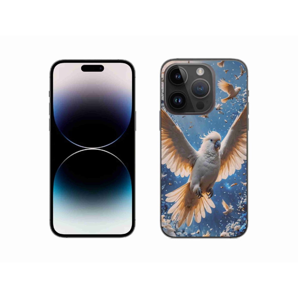 Gélový kryt mmCase na iPhone 14 Pro - papagáj kakadu