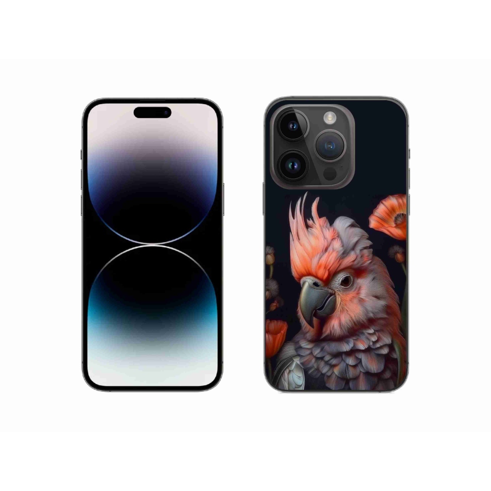 Gélový kryt mmCase na iPhone 14 Pro - papagáj kakadu vo farbách