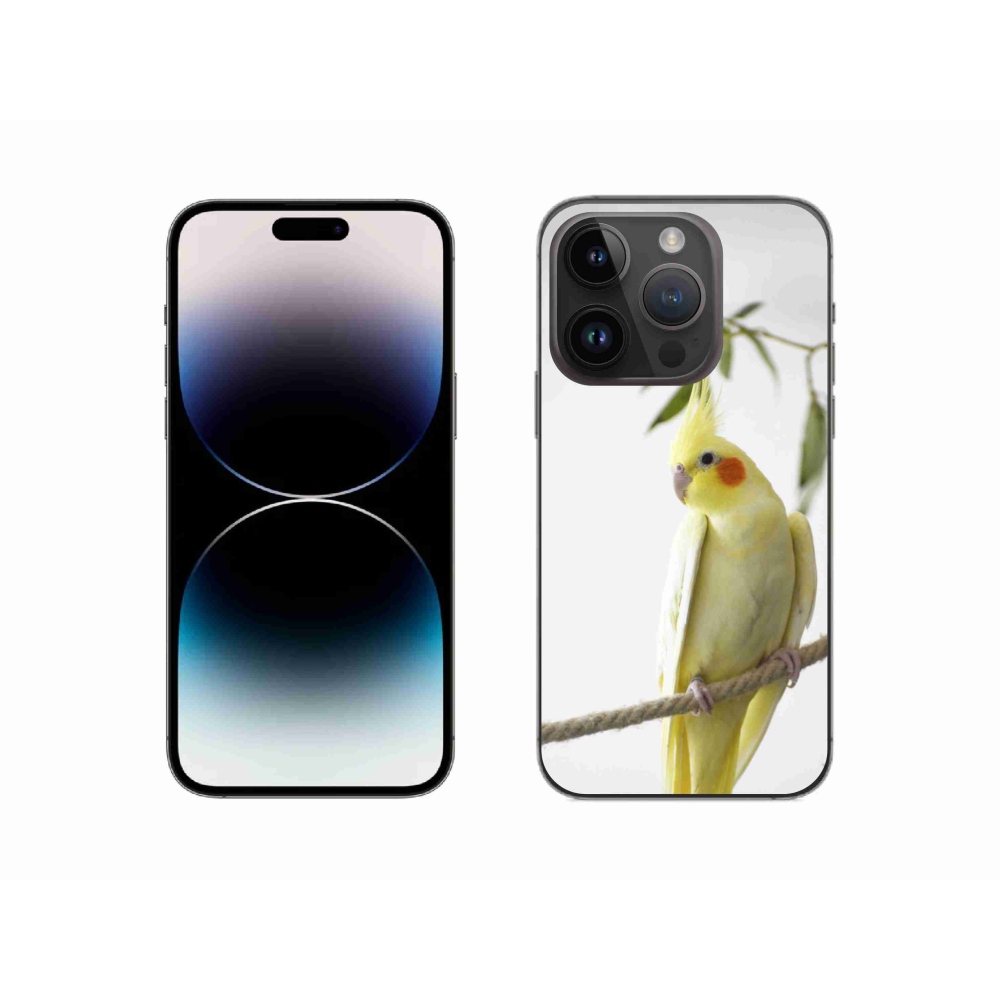Gélový kryt mmCase na iPhone 14 Pro - papagáj korela chocholatá