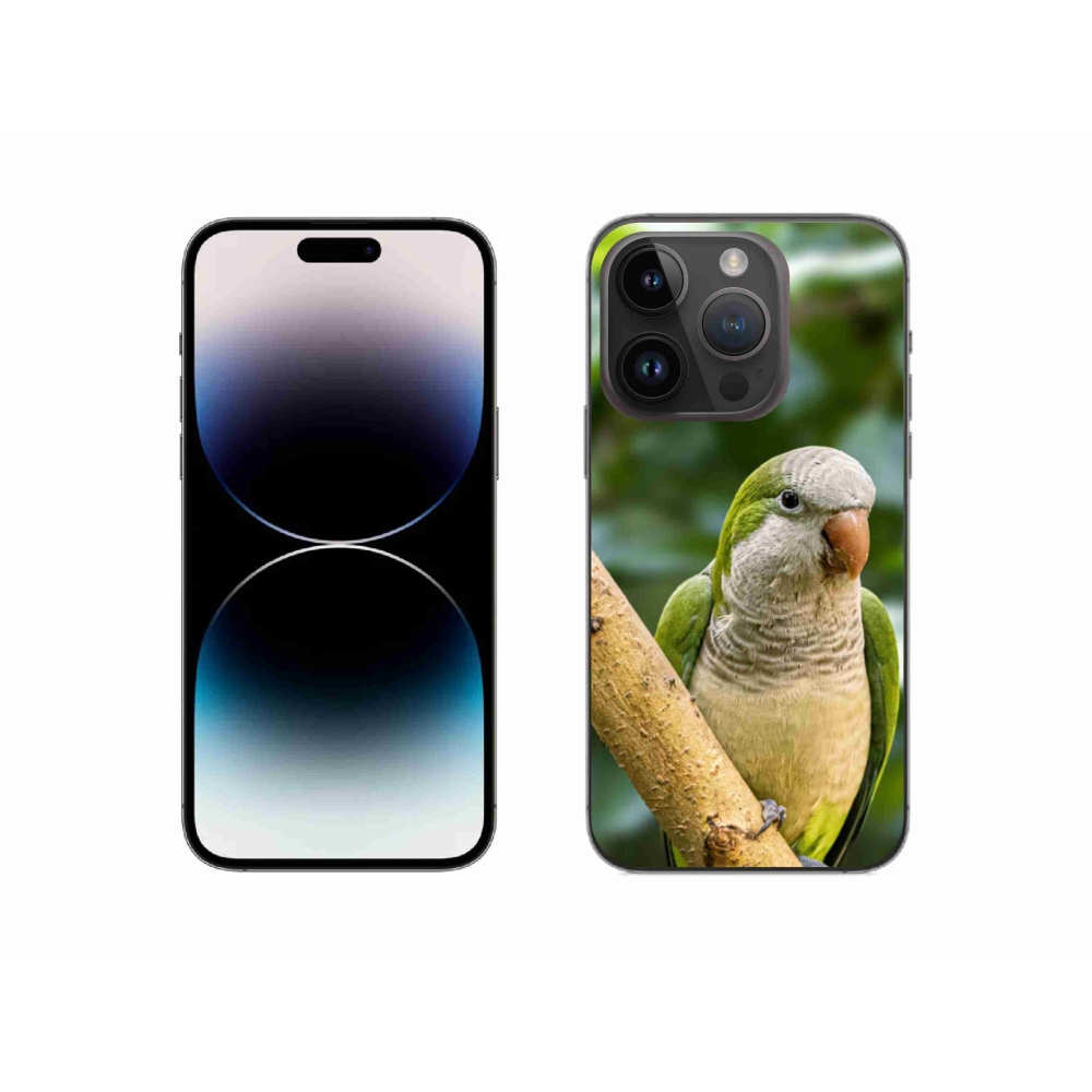 Gélový kryt mmCase na iPhone 14 Pro - papagáj mníšok