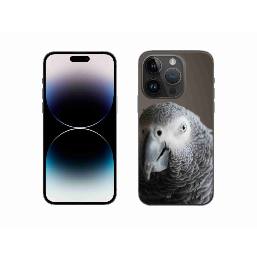 Gélový kryt mmCase na iPhone 14 Pro - papagáj žako 2