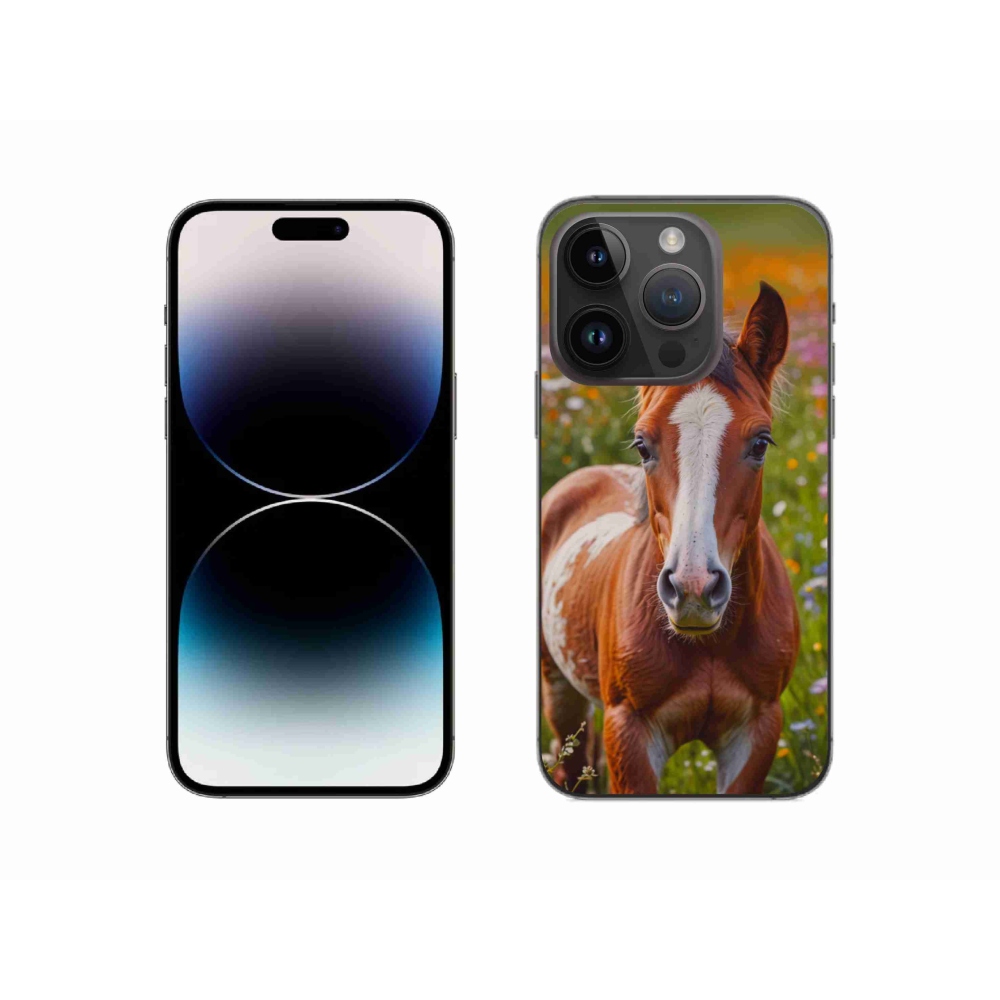 Gélový kryt mmCase na iPhone 14 Pro - roztomilé žriebä