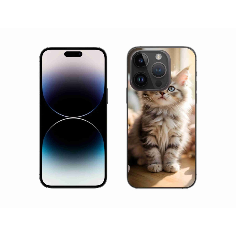 Gélový kryt mmCase na iPhone 14 Pro - roztomilé mačiatko 10