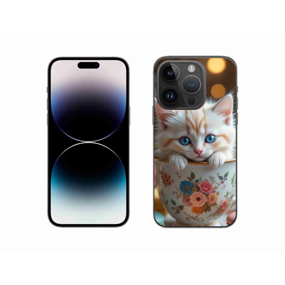 Gélový kryt mmCase na iPhone 14 Pro - roztomilé mačiatko 6