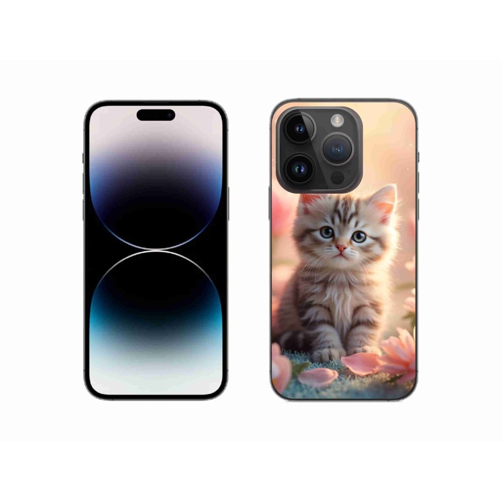 Gélový kryt mmCase na iPhone 14 Pro - roztomilé mačiatko 8