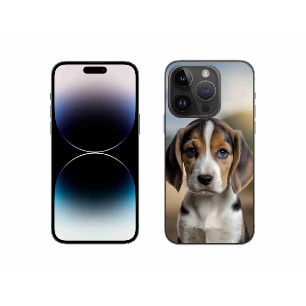 Gélový kryt mmCase na iPhone 14 Pro - roztomilý bígl