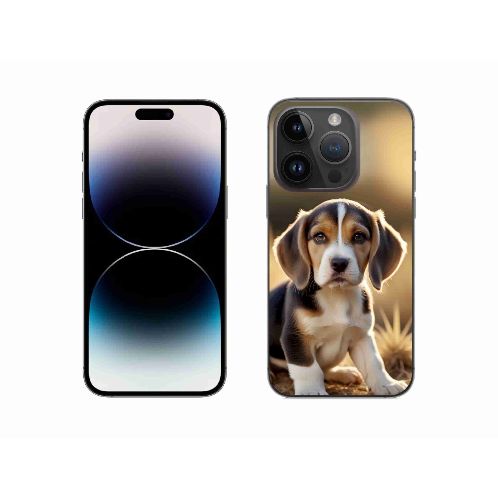 Gélový kryt mmCase na iPhone 14 Pro - roztomilý bígl
