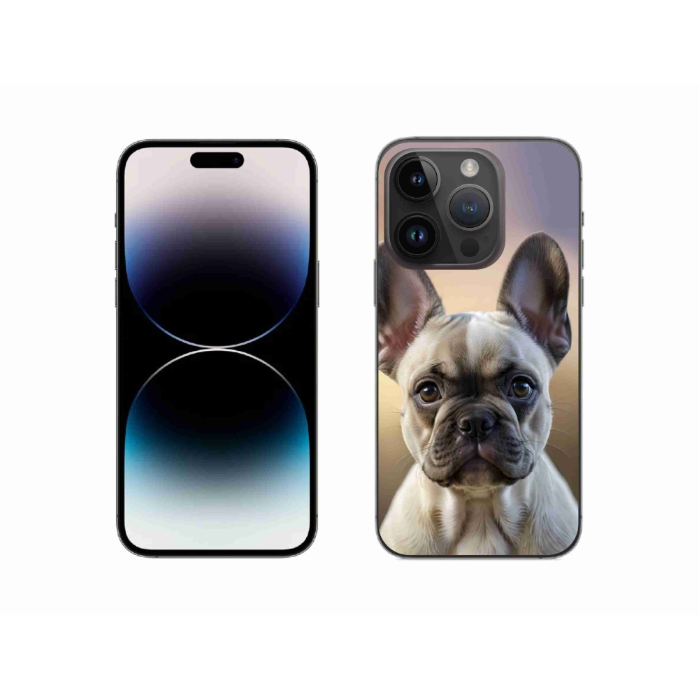 Gélový kryt mmCase na iPhone 14 Pro - roztomilý francúzsky buldoček