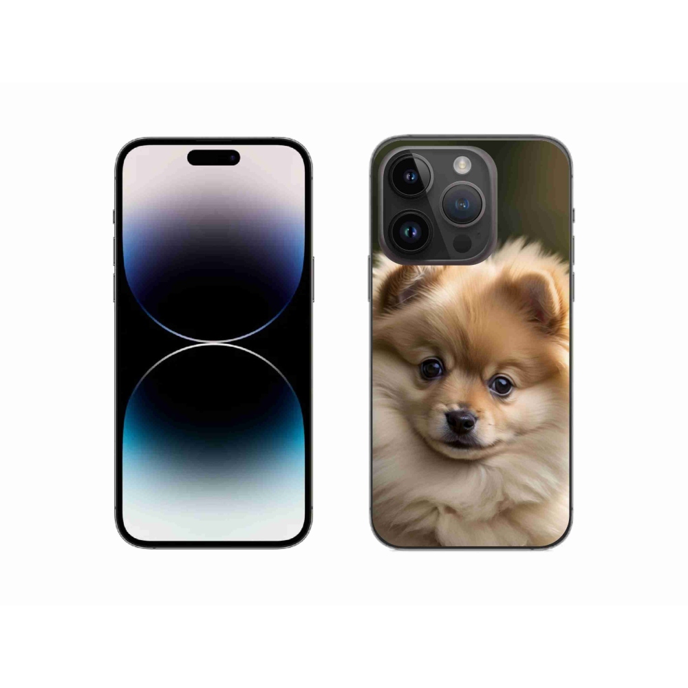 Gélový kryt mmCase na iPhone 14 Pro - roztomilý pomeranian 2