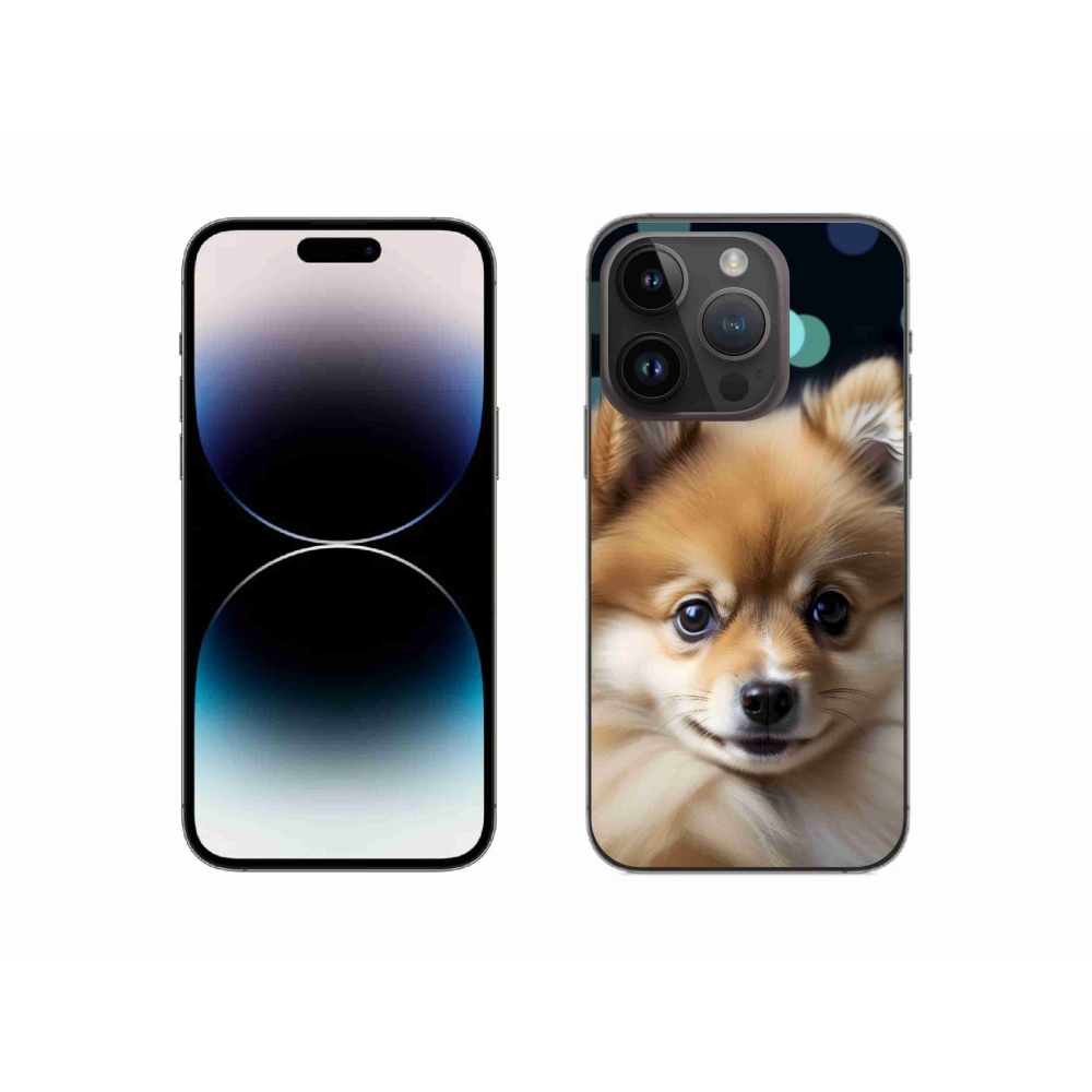 Gélový kryt mmCase na iPhone 14 Pro - roztomilý pomeranian
