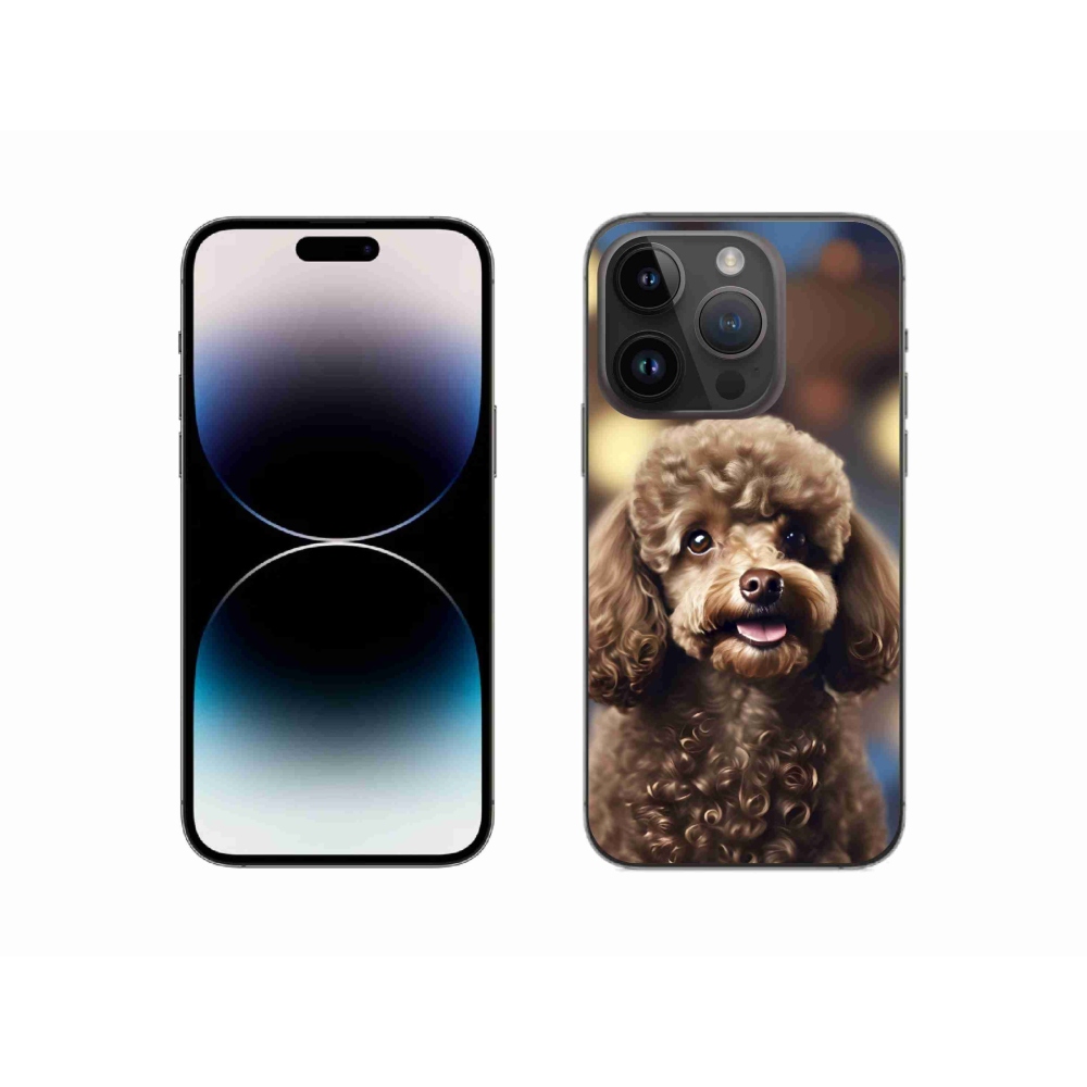 Gélový kryt mmCase na iPhone 14 Pro - roztomilý pudel