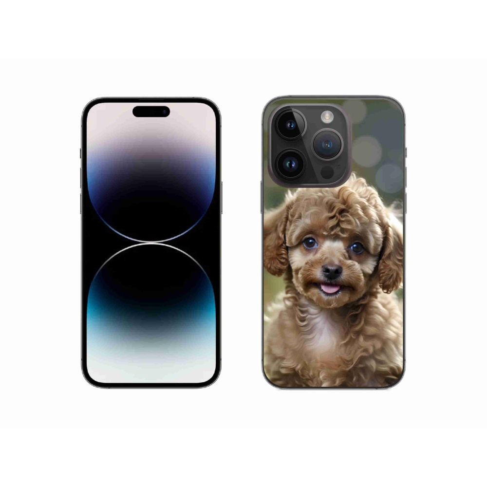 Gélový kryt mmCase na iPhone 14 Pro - roztomilý pudel