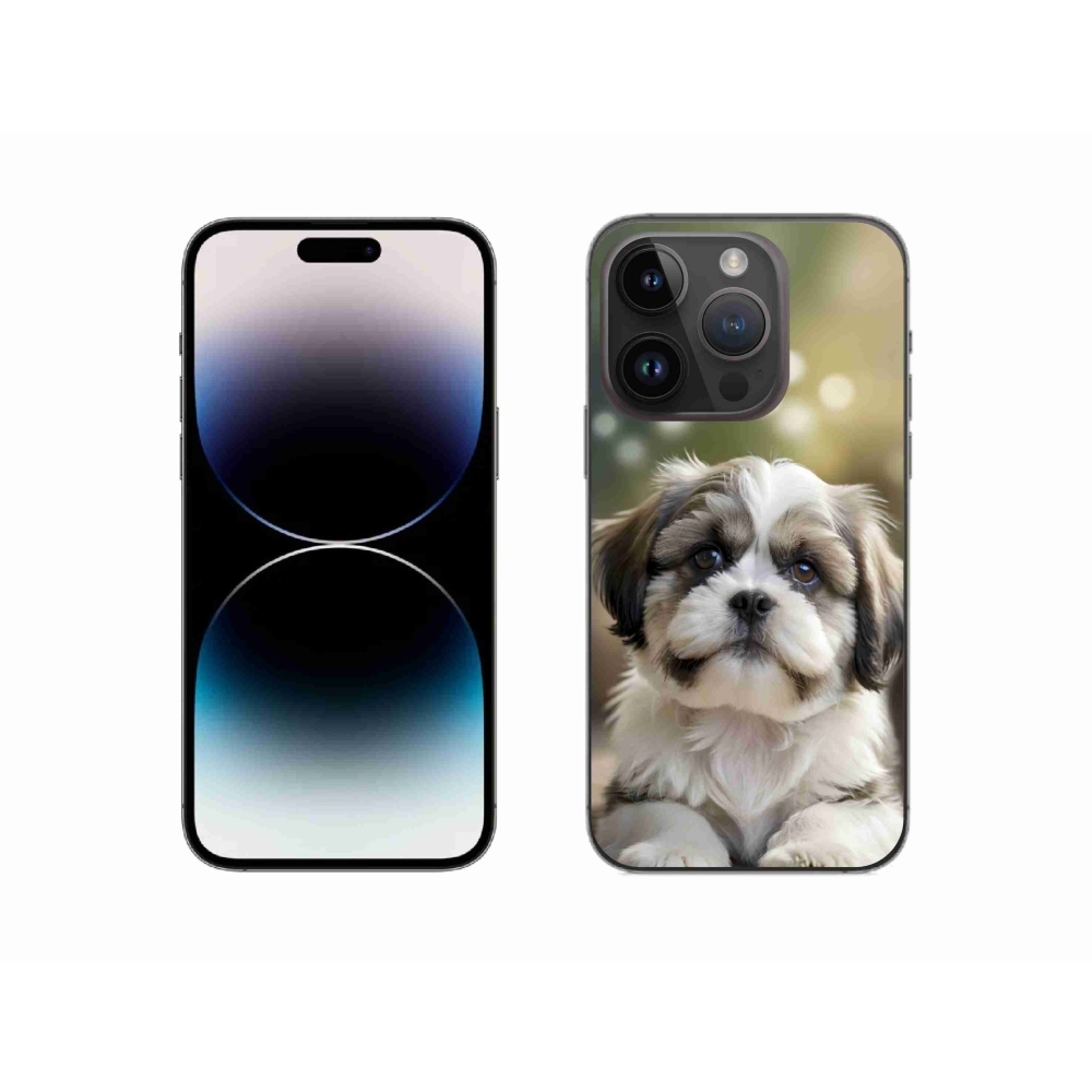 Gélový kryt mmCase na iPhone 14 Pro - roztomilý shih-tzu