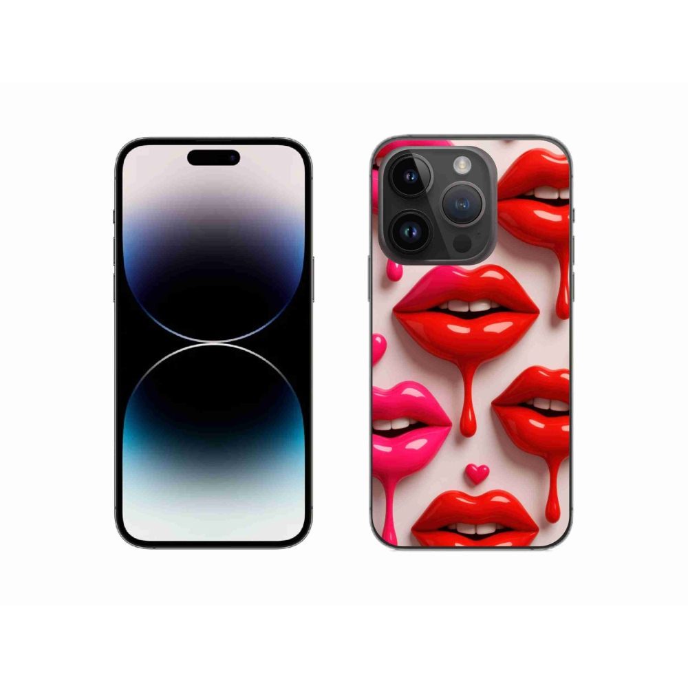 Gélový kryt mmCase na iPhone 14 Pro - pery 2