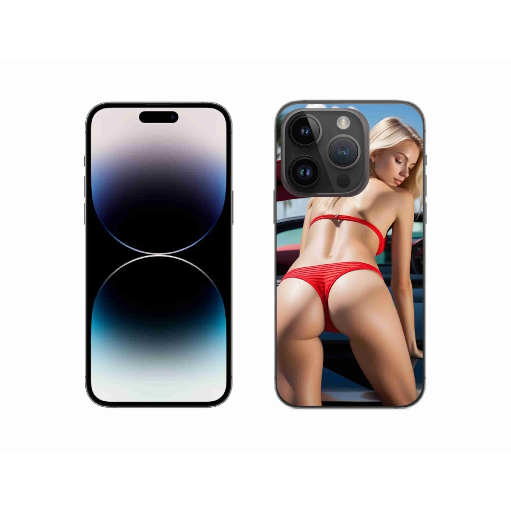 Gélový kryt mmCase na iPhone 14 Pro - sexy žena 2