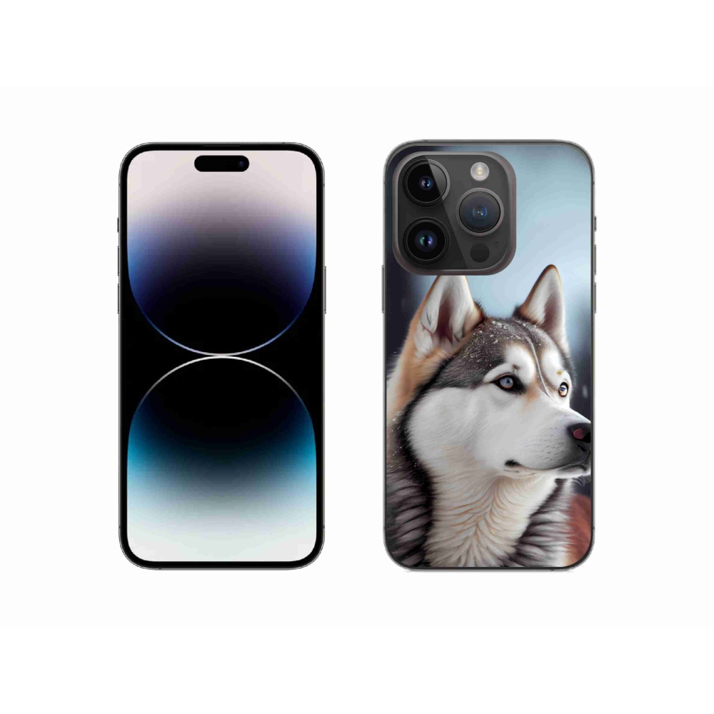 Gélový kryt mmCase na iPhone 14 Pro - sibírsky husky