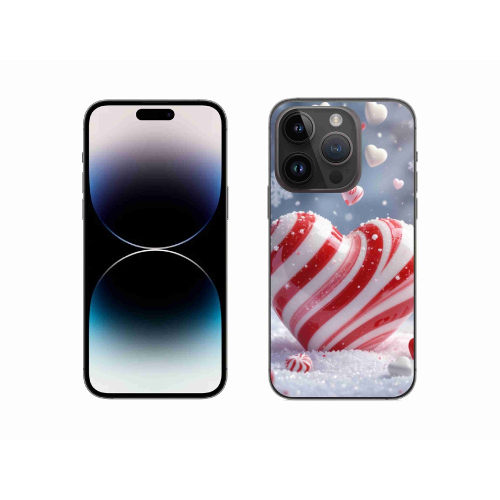 Gélový kryt mmCase na iPhone 14 Pro - sladké srdce