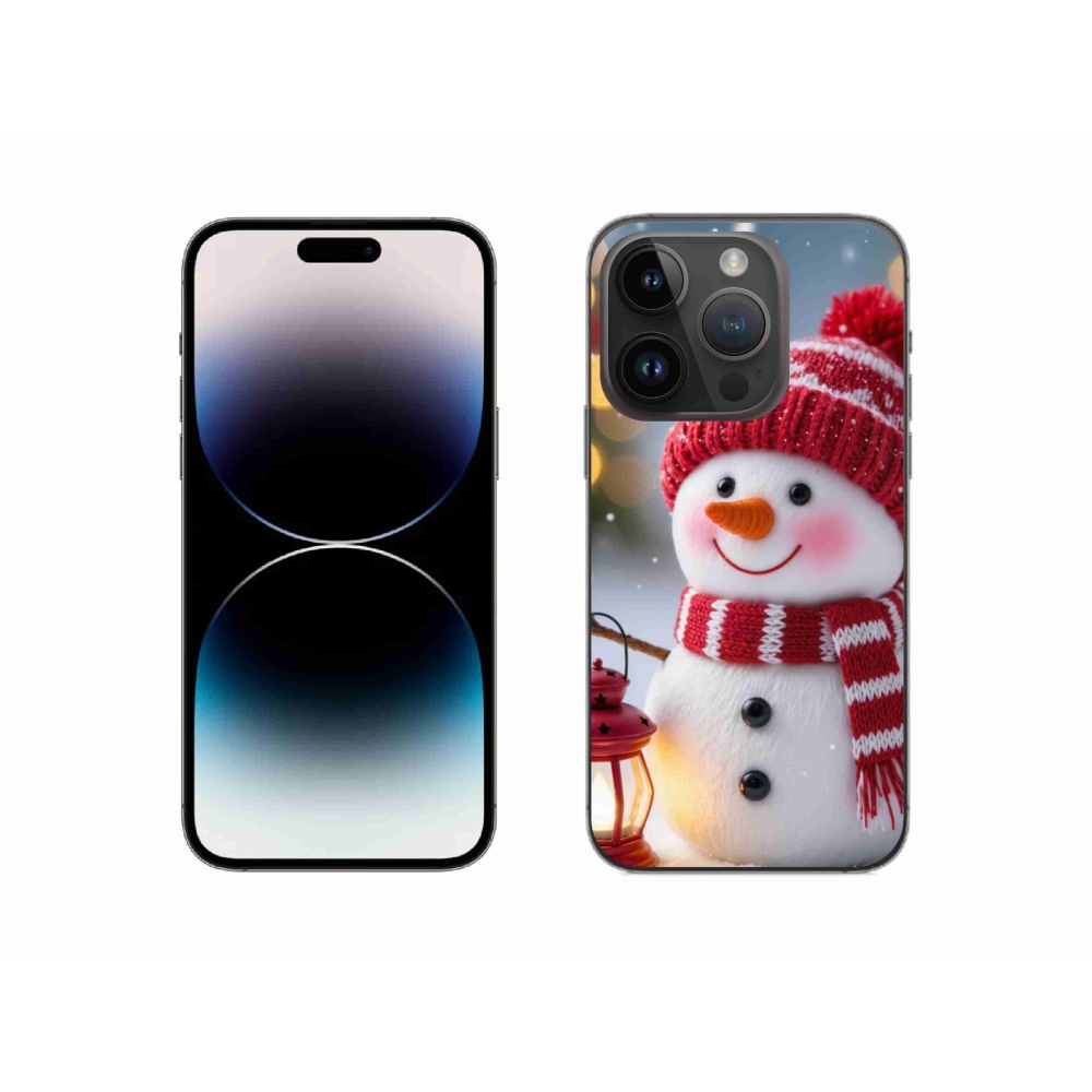 Gélový kryt mmCase na iPhone 14 Pro - snehuliak 2