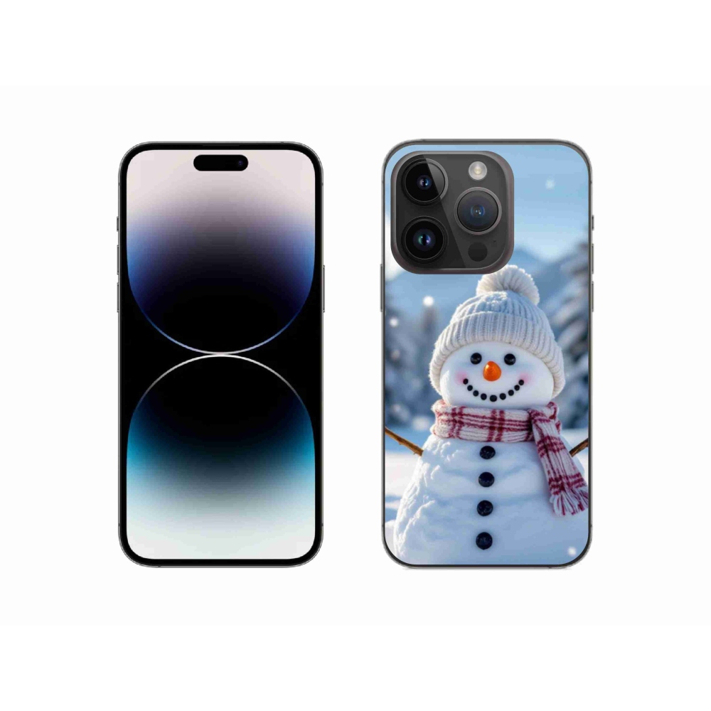 Gélový kryt mmCase na iPhone 14 Pro - snehuliak 3