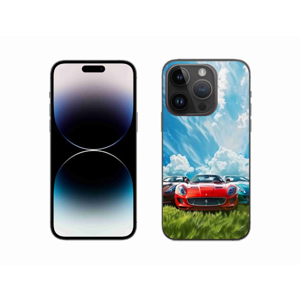 Gélový kryt mmCase na iPhone 14 Pro - športové vozidlá
