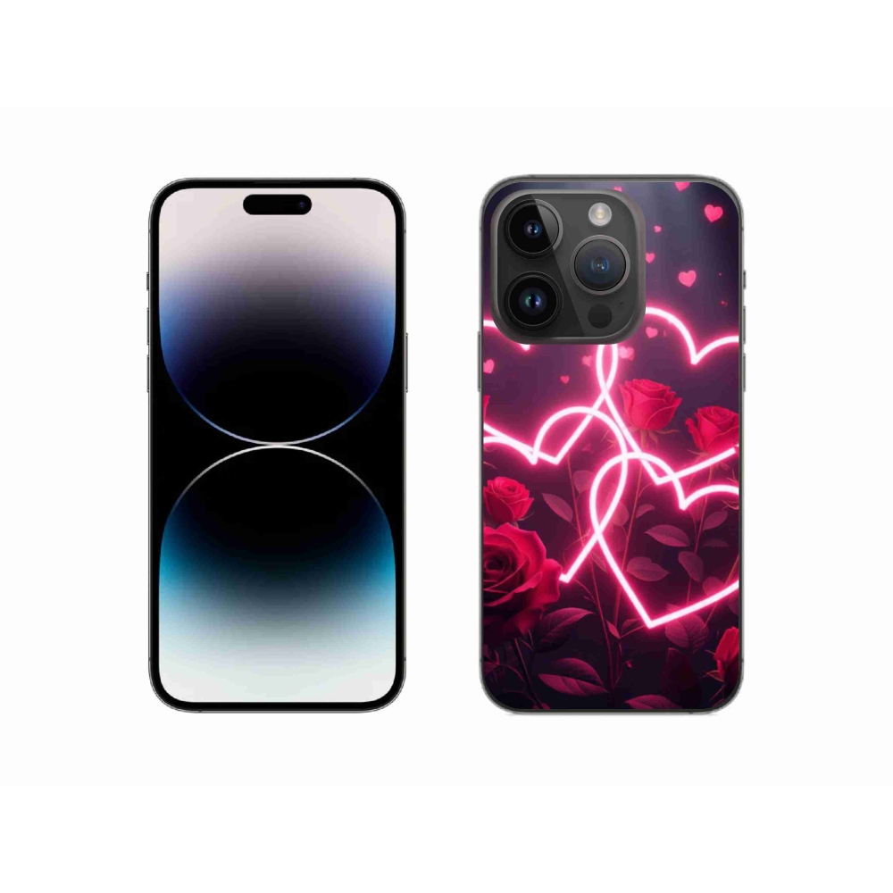 Gélový kryt mmCase na iPhone 14 Pro - srdce lásky