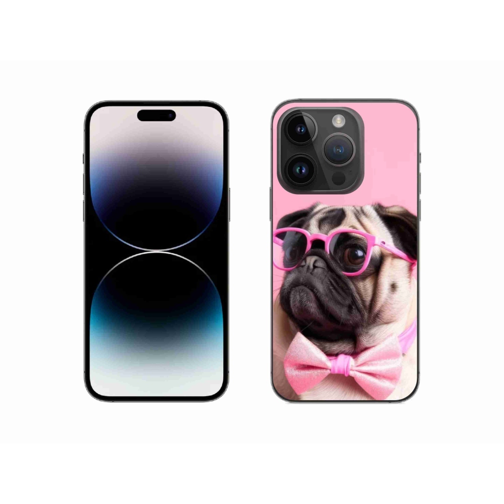 Gélový kryt mmCase na iPhone 14 Pro - štýlový mops