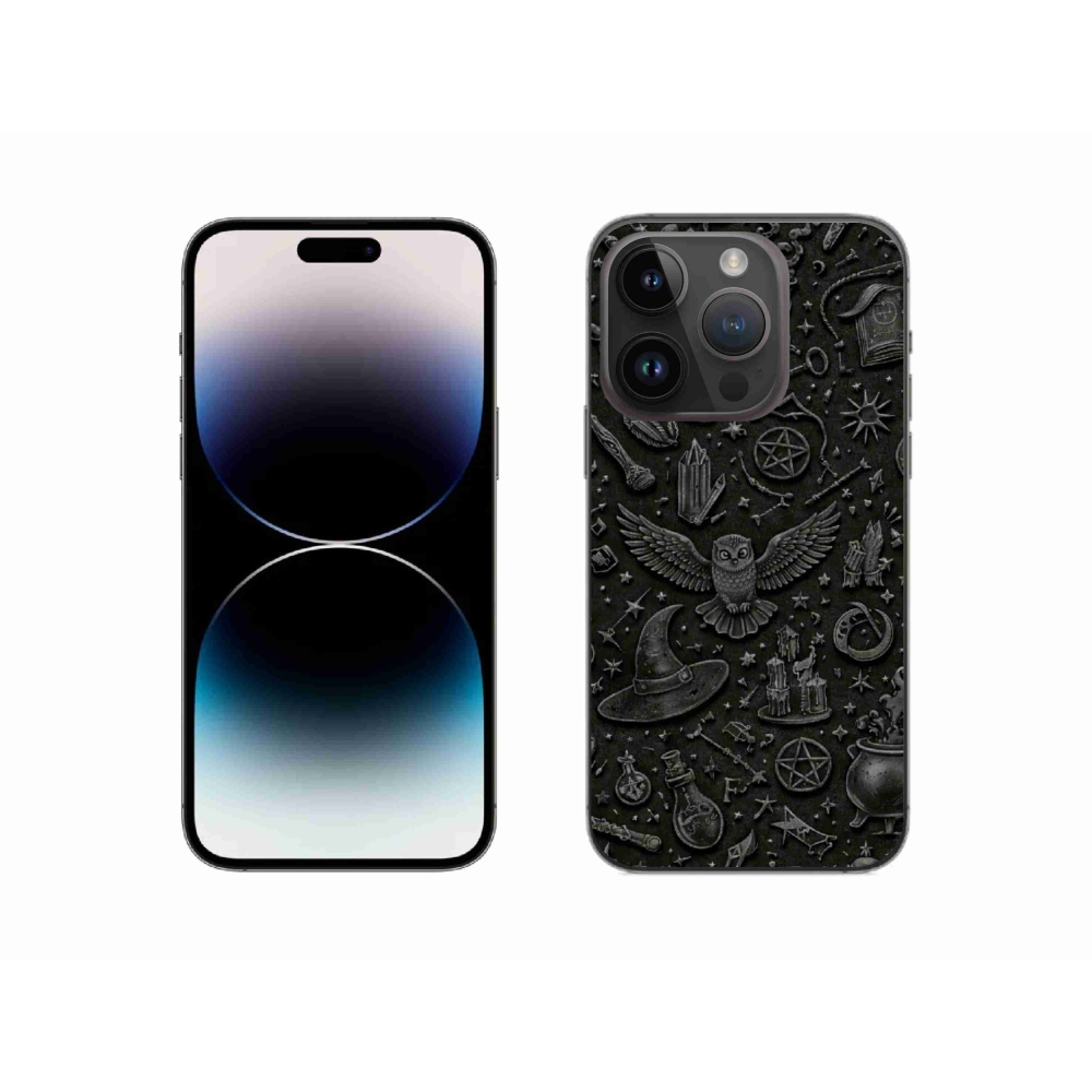 Gélový kryt mmCase na iPhone 14 Pro - tmavý magický svet