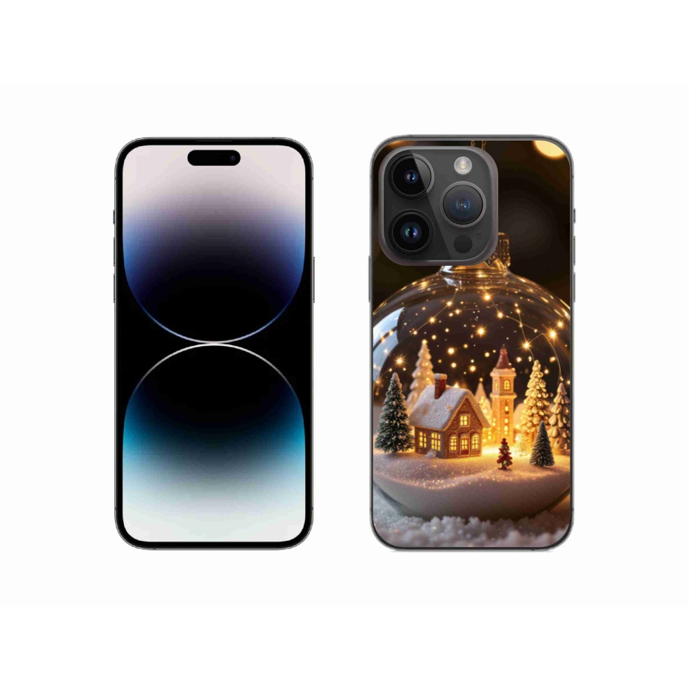 Gélový kryt mmCase na iPhone 14 Pro - vianočné gule 3