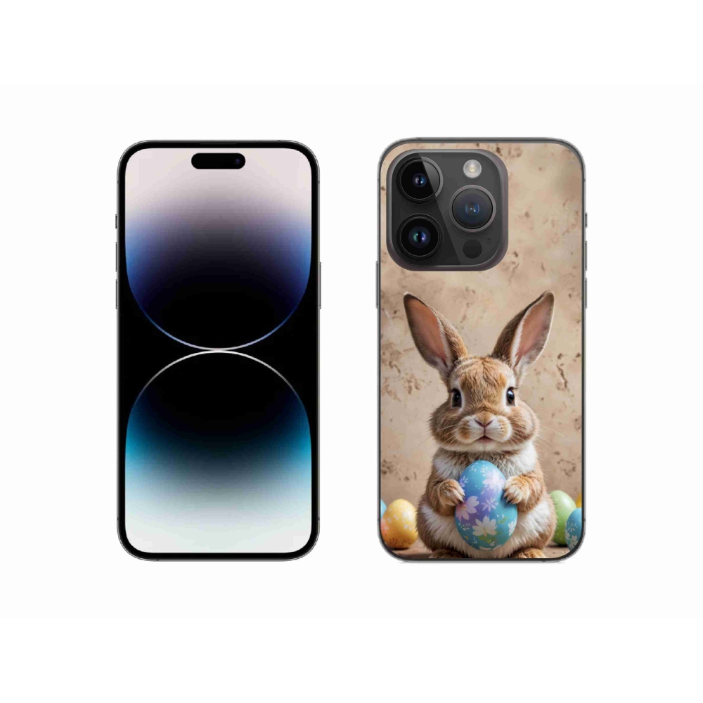 Gélový kryt mmCase na iPhone 14 Pro - veľkonočný zajačik