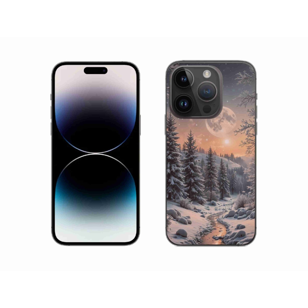 Gélový kryt mmCase na iPhone 14 Pro - zimná krajina 2