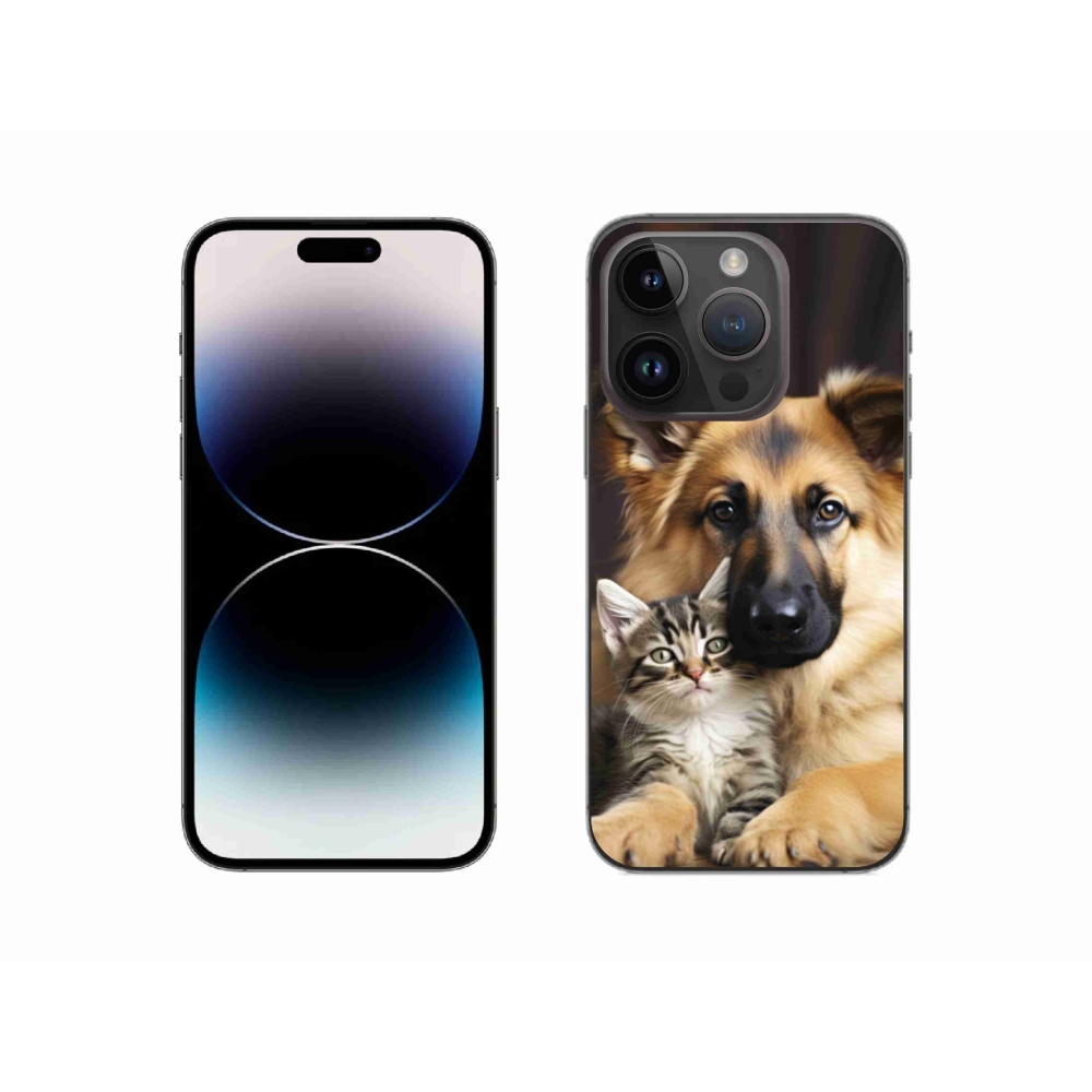 Gélový kryt mmCase na iPhone 14 Pro - zvieracie priateľstvo