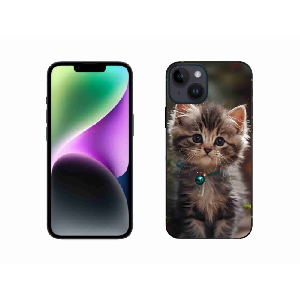 Gélový kryt mmCase na iPhone 14 - roztomilé mačiatko 11