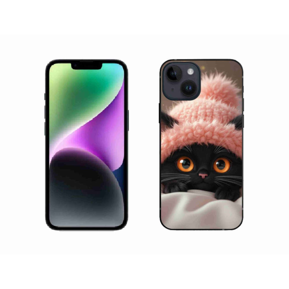 Gélový kryt mmCase na iPhone 14 - roztomilé mačiatko 7