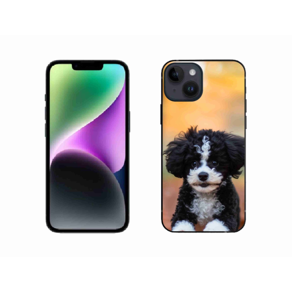 Gélový kryt mmCase na iPhone 14 - roztomilé šteňa 2