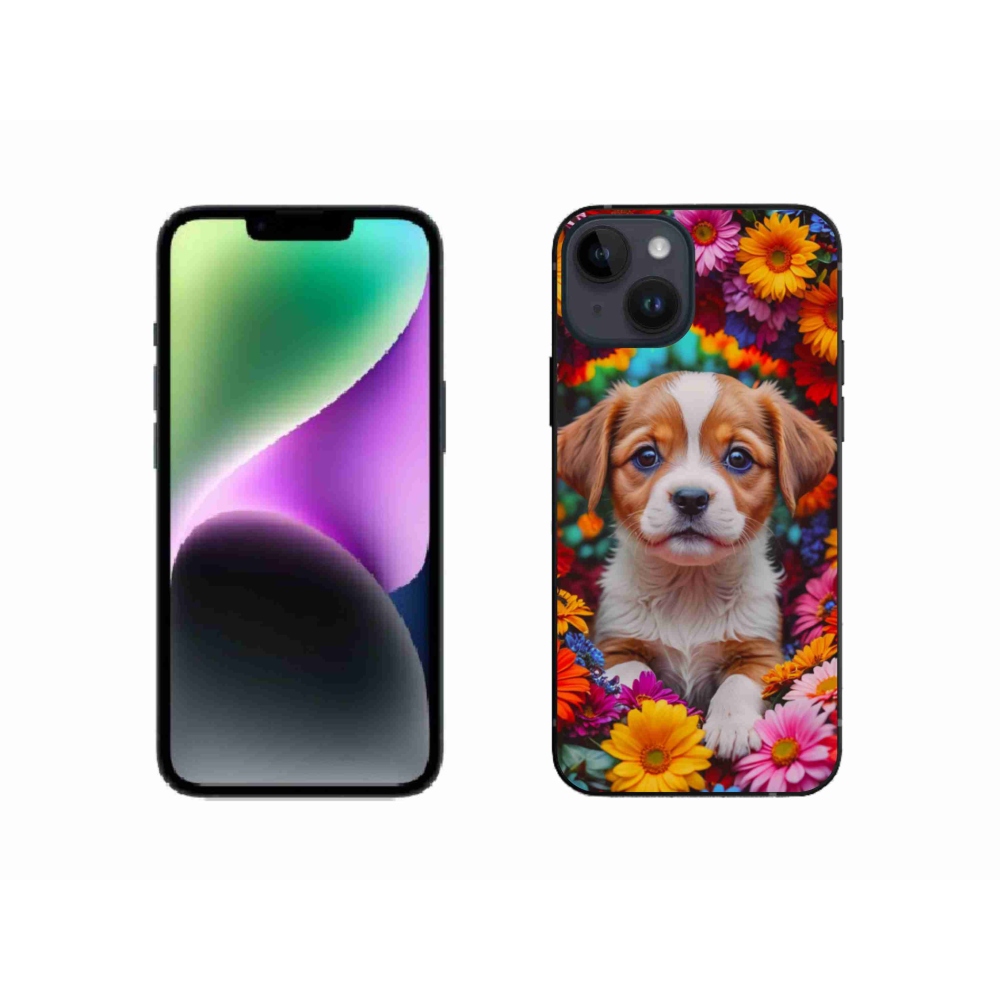 Gélový kryt mmCase na iPhone 14 - roztomilé šteňa