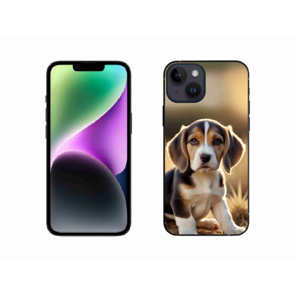 Gélový kryt mmCase na iPhone 14 - roztomilý bígl