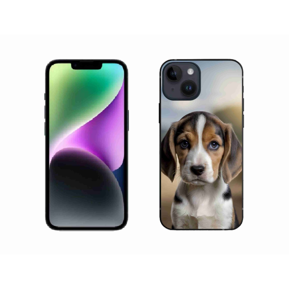 Gélový kryt mmCase na iPhone 14 - roztomilý bígl