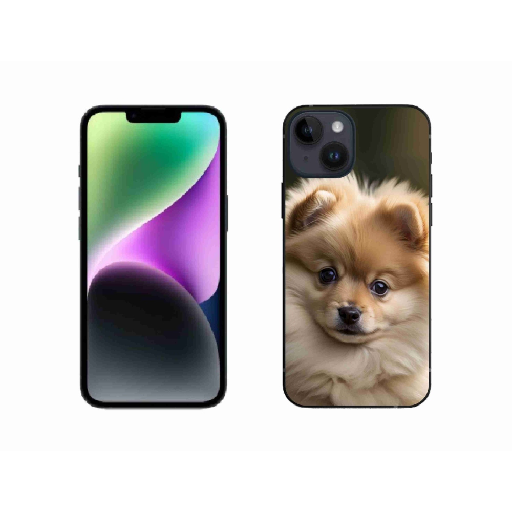 Gélový kryt mmCase na iPhone 14 - roztomilý pomeranian 2