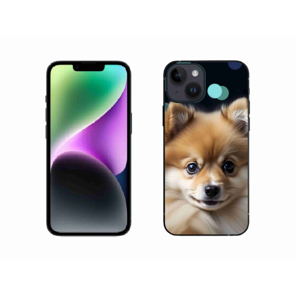 Gélový kryt mmCase na iPhone 14 - roztomilý pomeranian