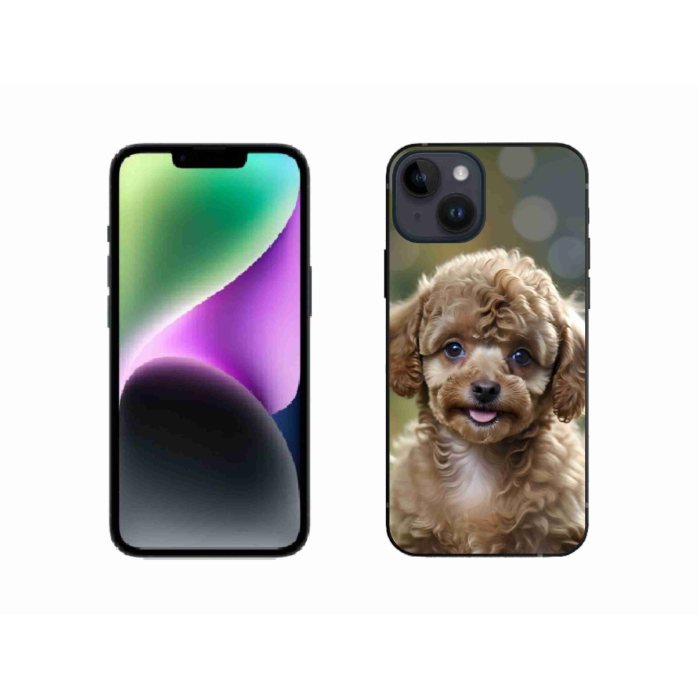 Gélový kryt mmCase na iPhone 14 - roztomilý pudel