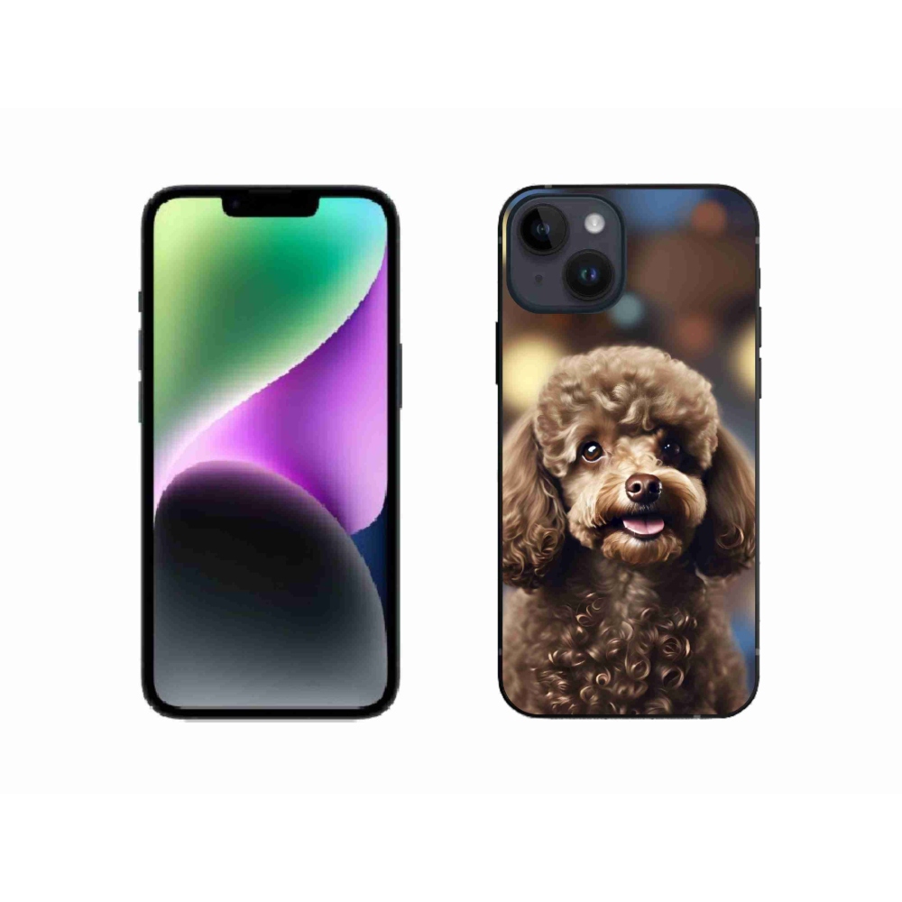Gélový kryt mmCase na iPhone 14 - roztomilý pudel