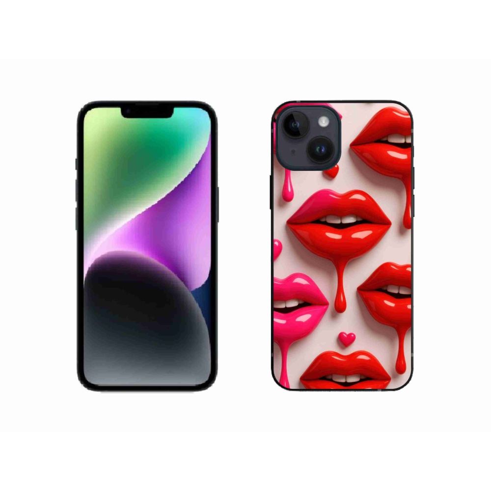 Gélový kryt mmCase na iPhone 14 - pery 2